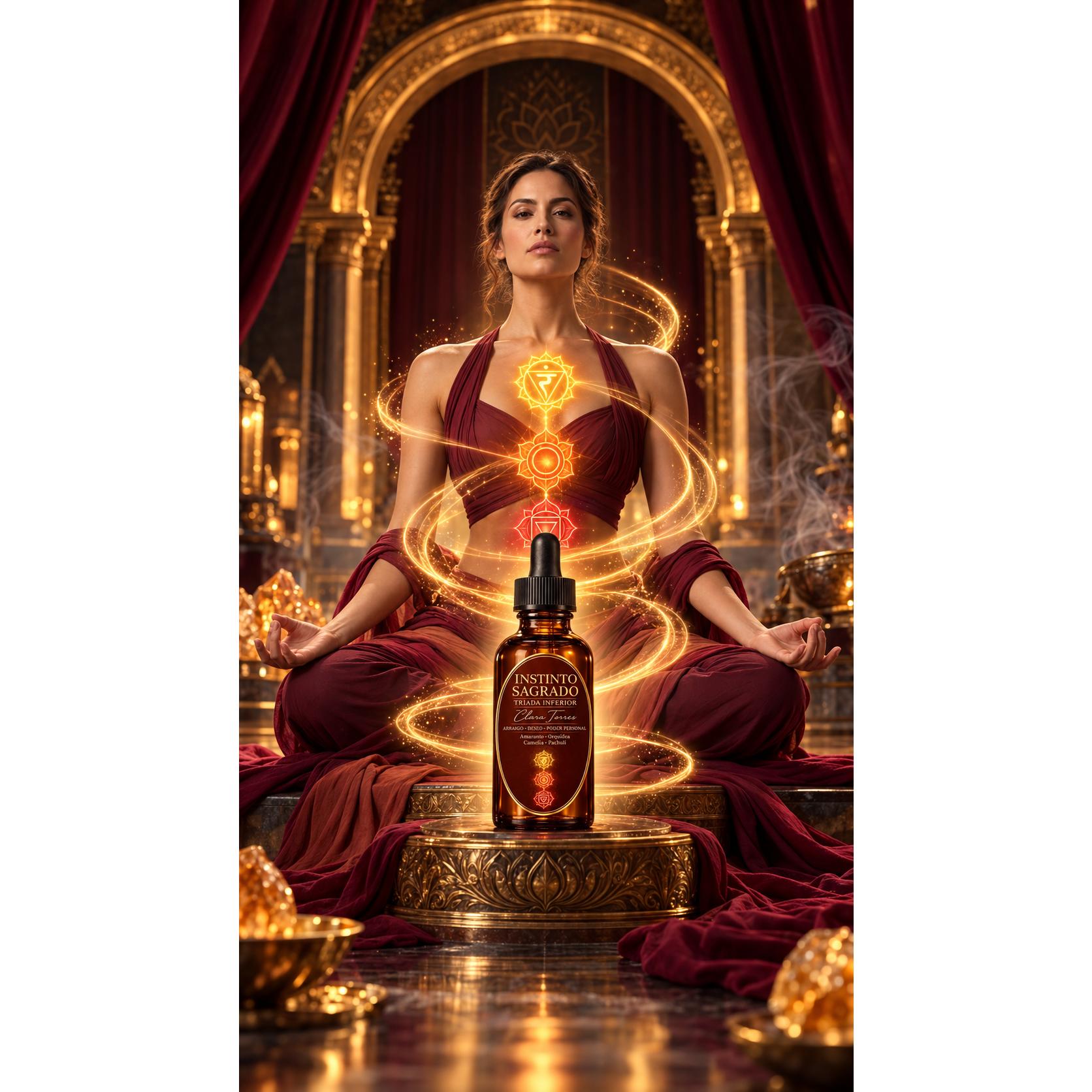 Instinto Sagrado Aromatherapy Fragrance for Spaces - 30ml Amber Glass Bottle with Dropper - Chakra-Inspired Aroma for Yoga, Meditation, and Rituals - Home Care Supplies