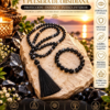 Handmade meditation mala necklace and bracelet sets crafted with decorative beads and jewelry-making supplies. Four unique styles, perfect for everyday wear, yoga, meditation, or gifting.