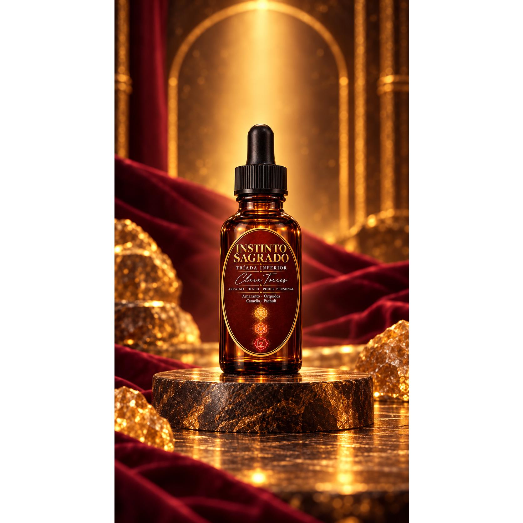 Instinto Sagrado Aromatherapy Fragrance for Spaces - 30ml Amber Glass Bottle with Dropper - Chakra-Inspired Aroma for Yoga, Meditation, and Rituals - Home Care Supplies