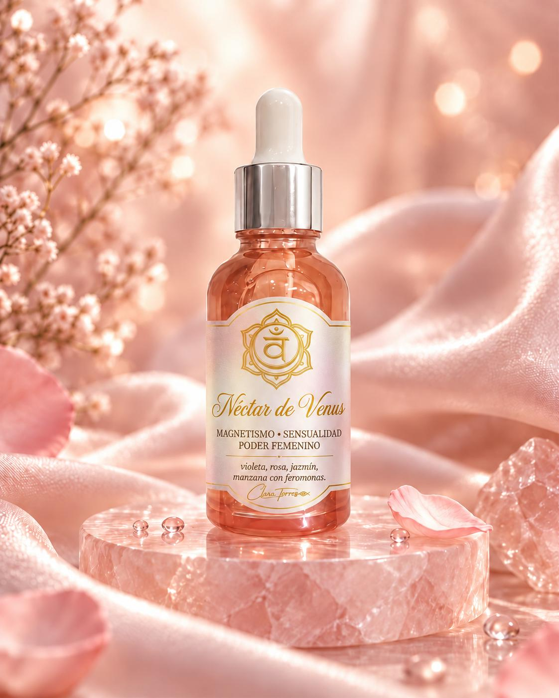 Néctar de Venus Magnetic Essence with Violet Rose Jasmine & Apple for Feminine Beauty & Confidence Ritual 1 oz