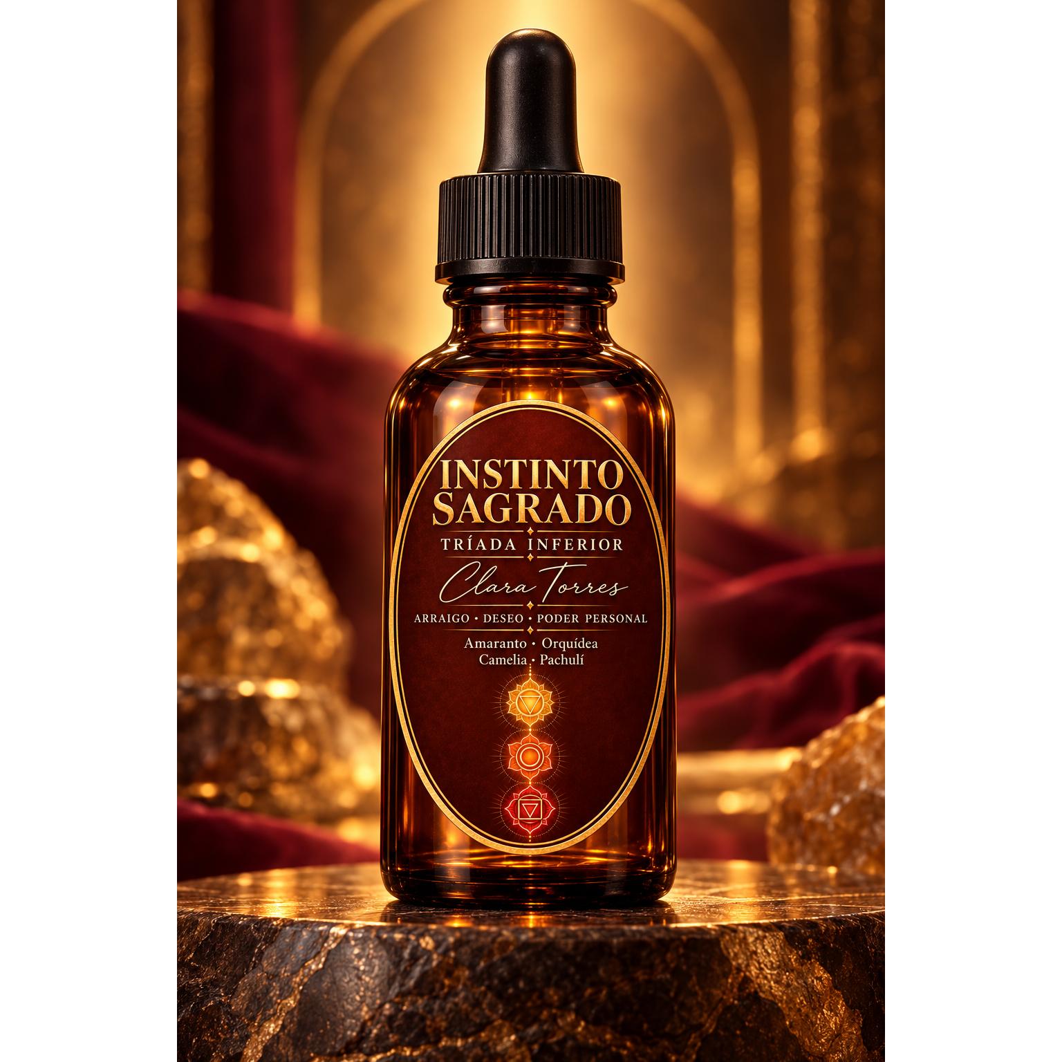 Instinto Sagrado Aromatherapy Fragrance for Spaces - 30ml Amber Glass Bottle with Dropper - Chakra-Inspired Aroma for Yoga, Meditation, and Rituals - Home Care Supplies