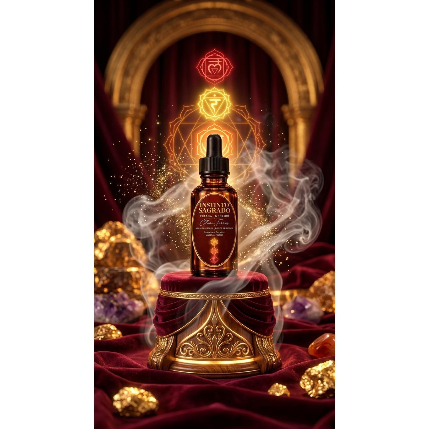 Instinto Sagrado Aromatherapy Fragrance for Spaces - 30ml Amber Glass Bottle with Dropper - Chakra-Inspired Aroma for Yoga, Meditation, and Rituals - Home Care Supplies