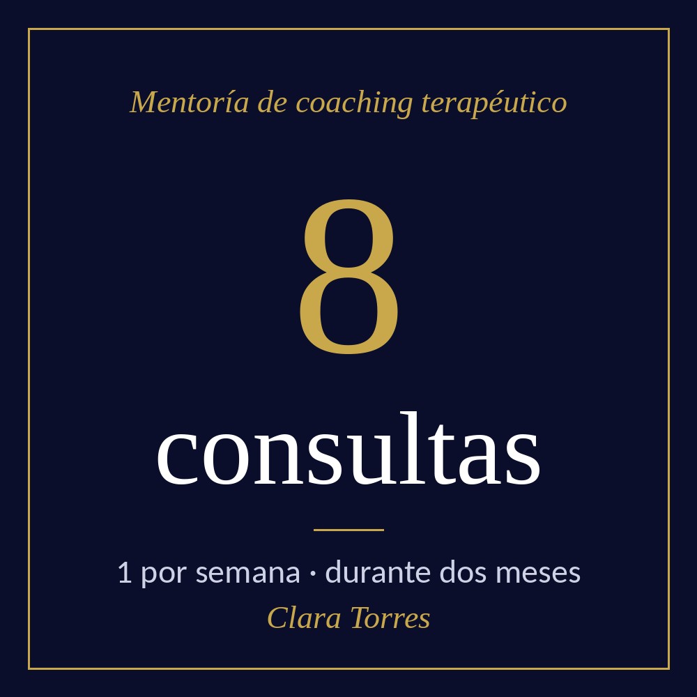 Mentoría de coaching terapéutico: paquete de 8 consultas